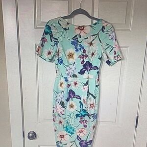 ASOS Mint Green Floral Midi Dress